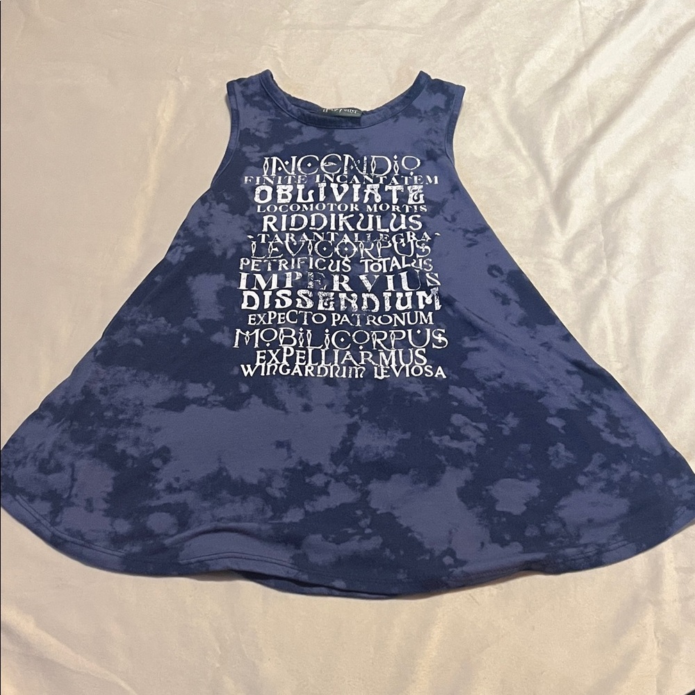 Harry Potter Blue Graphic Tank Top